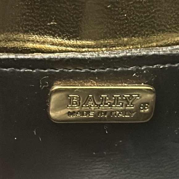 BALLY VINTAGE RARE Black Wicker and Lambskin Leather Clutch/Shoulder Bag - Picture 8 of 15